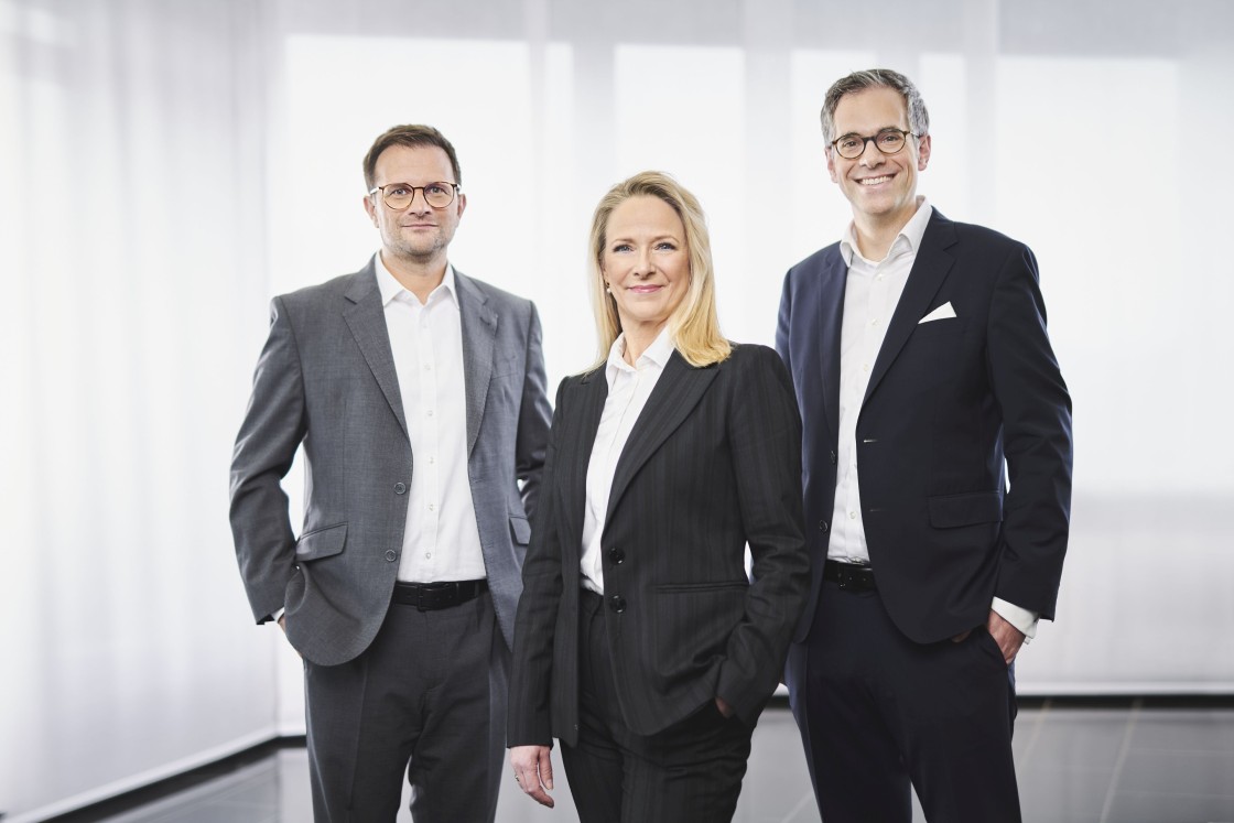 Gruppenfoto Dr. Torsten Moser, Melanie Sack, Dr. Daniel P. Siegel
