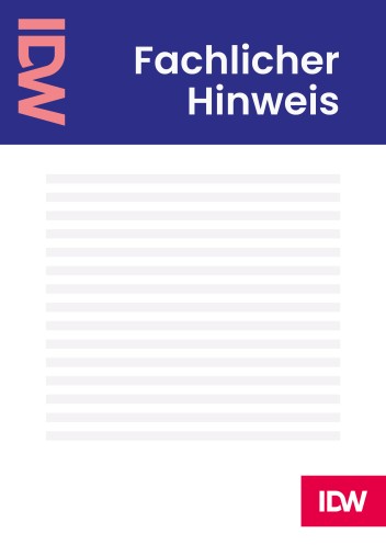 Cover Fachlicher Hinweis